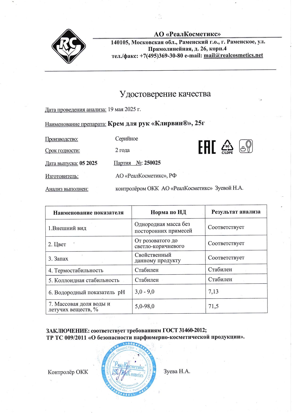 Паспорт №250025